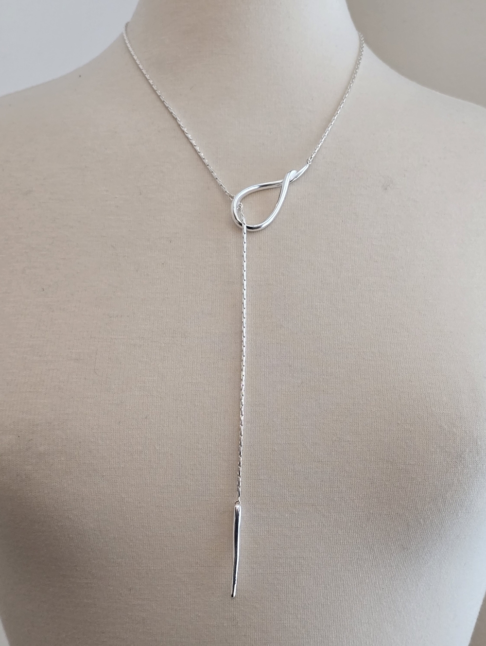 Kendra Scott Myles Y Lariat Necklace - Silver Plated